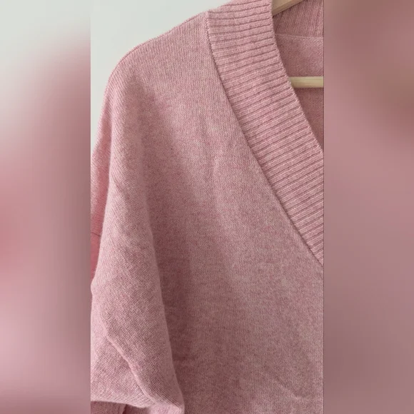 Woolovers Cashmere & Merino Wool Tunic Sweater Light Pink Large Large (US 12/14) - Picture 4 of 13